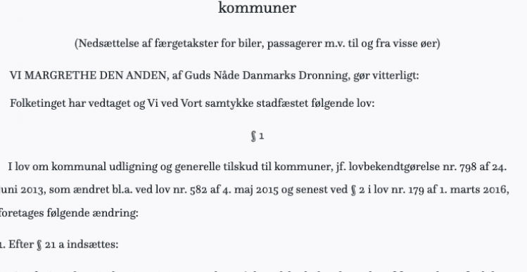 Færgelov: OK at kommunen giver penge til ÆrøXpressen. Nej til køb