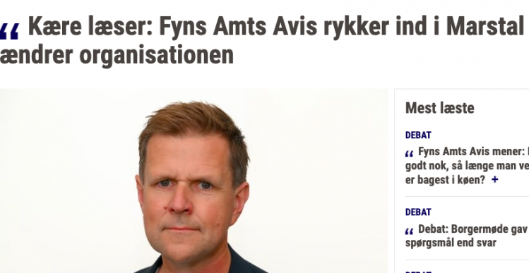 Fyns Amts Avis dropper bladhus på Ærø - 1 jounalist tilbage