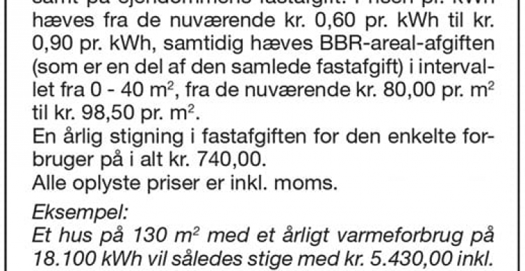 Varmepriser stiger med 40 % i Marstal og 0 i Ærøskøbing