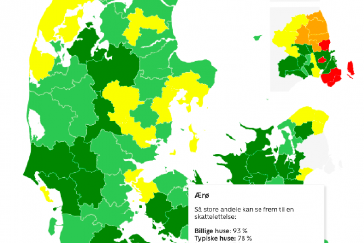 Skattelettelser på Ærø - 63-93 % skal have penge tilbage